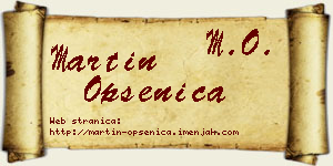 Martin Opsenica vizit kartica